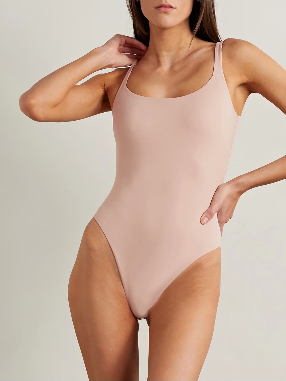 SKIMS Womens One-Piece Tank in Mauve Taupe